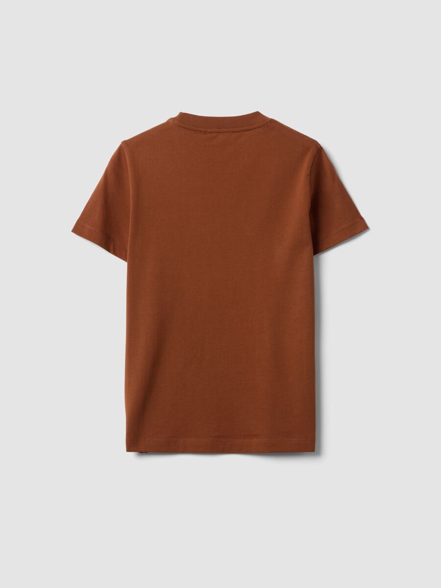 T-shirt girocollo marrone in puro cotone Supima regular fit_6