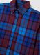 Multicoloured check shirt in pure cotton flannel_5