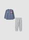 Grey organic cotton Spidey print pyjamas for baby_0