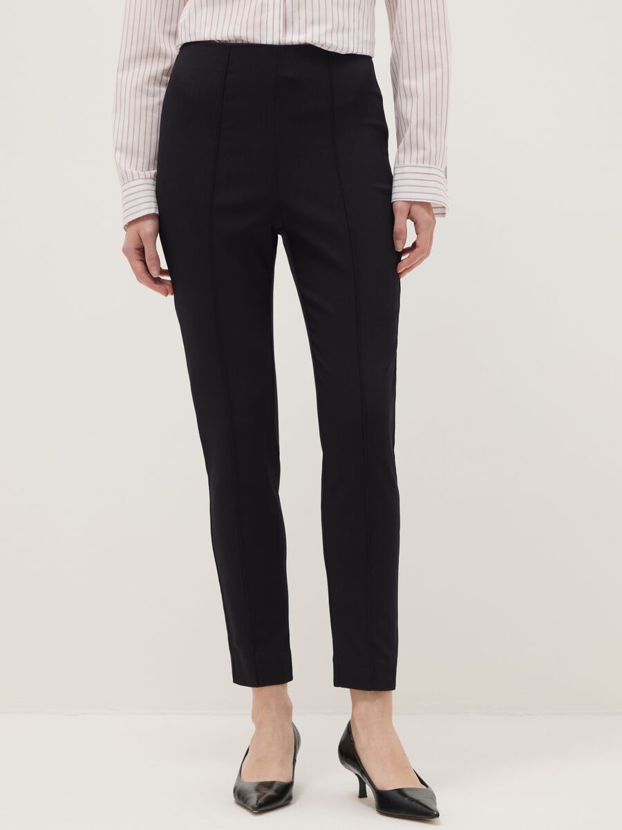 Black Slim Fit Treggings_1