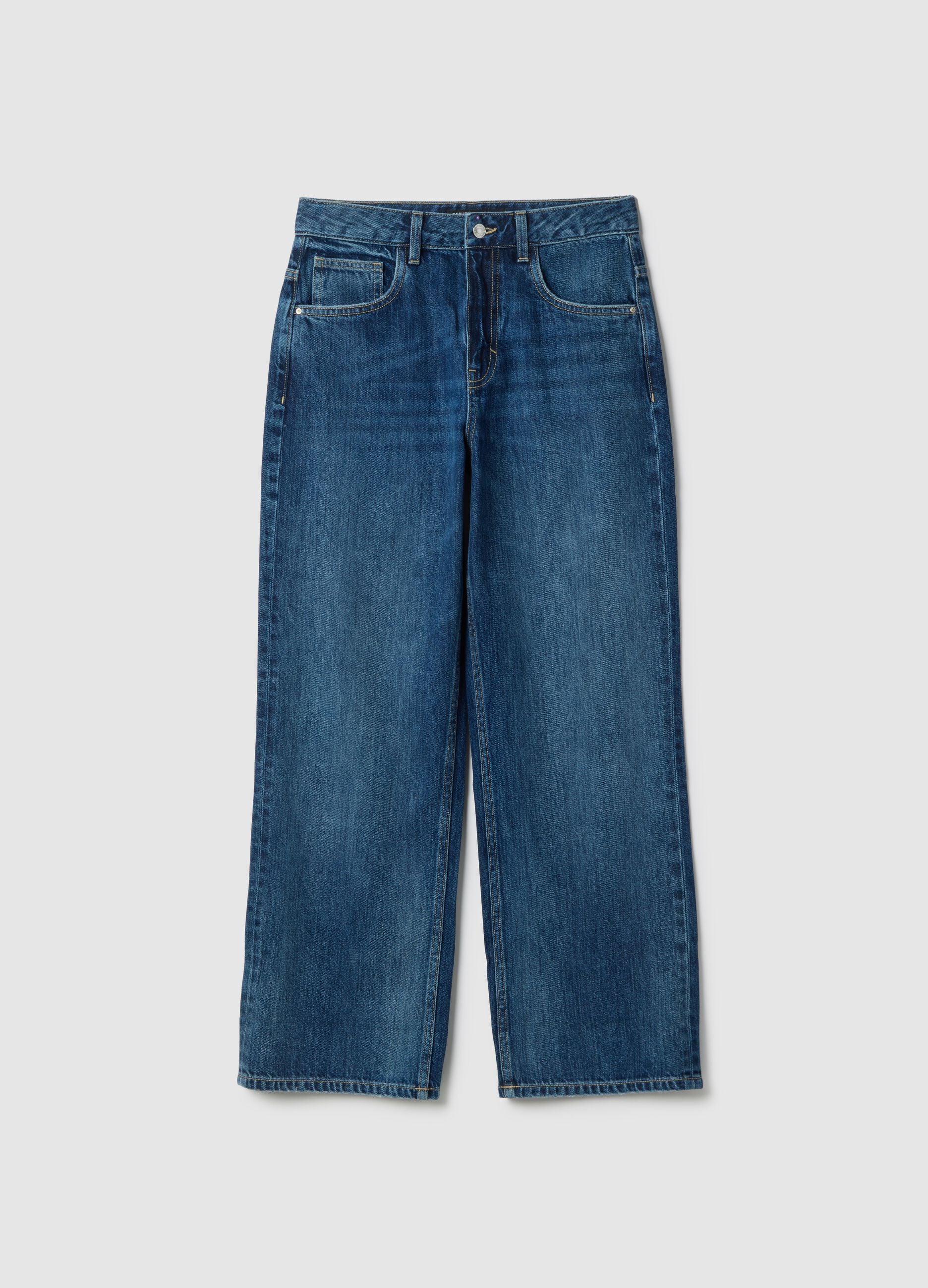 Pure Cotton Blue Baggy Fit Jeans