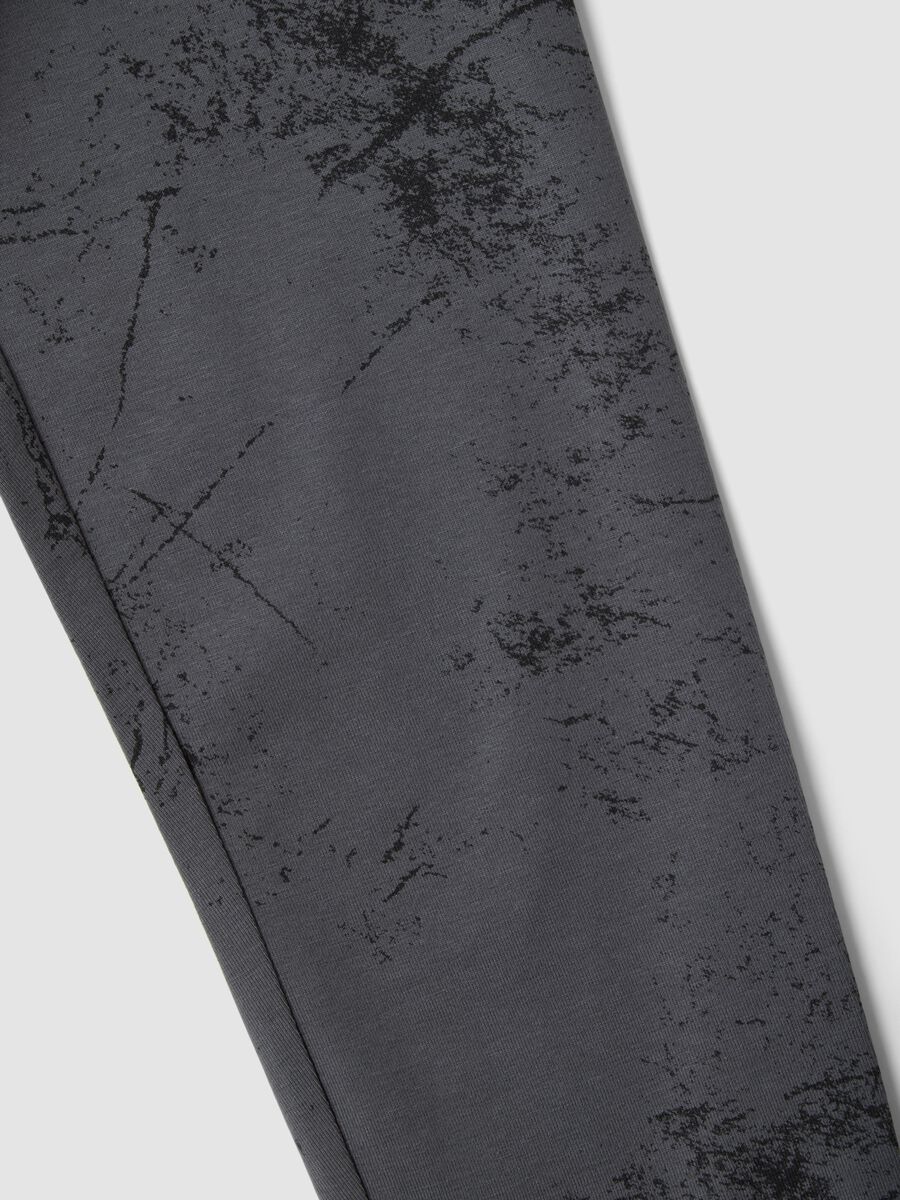 Girls&rsquo; grey skinny-fit organic stretch cotton leggings_4