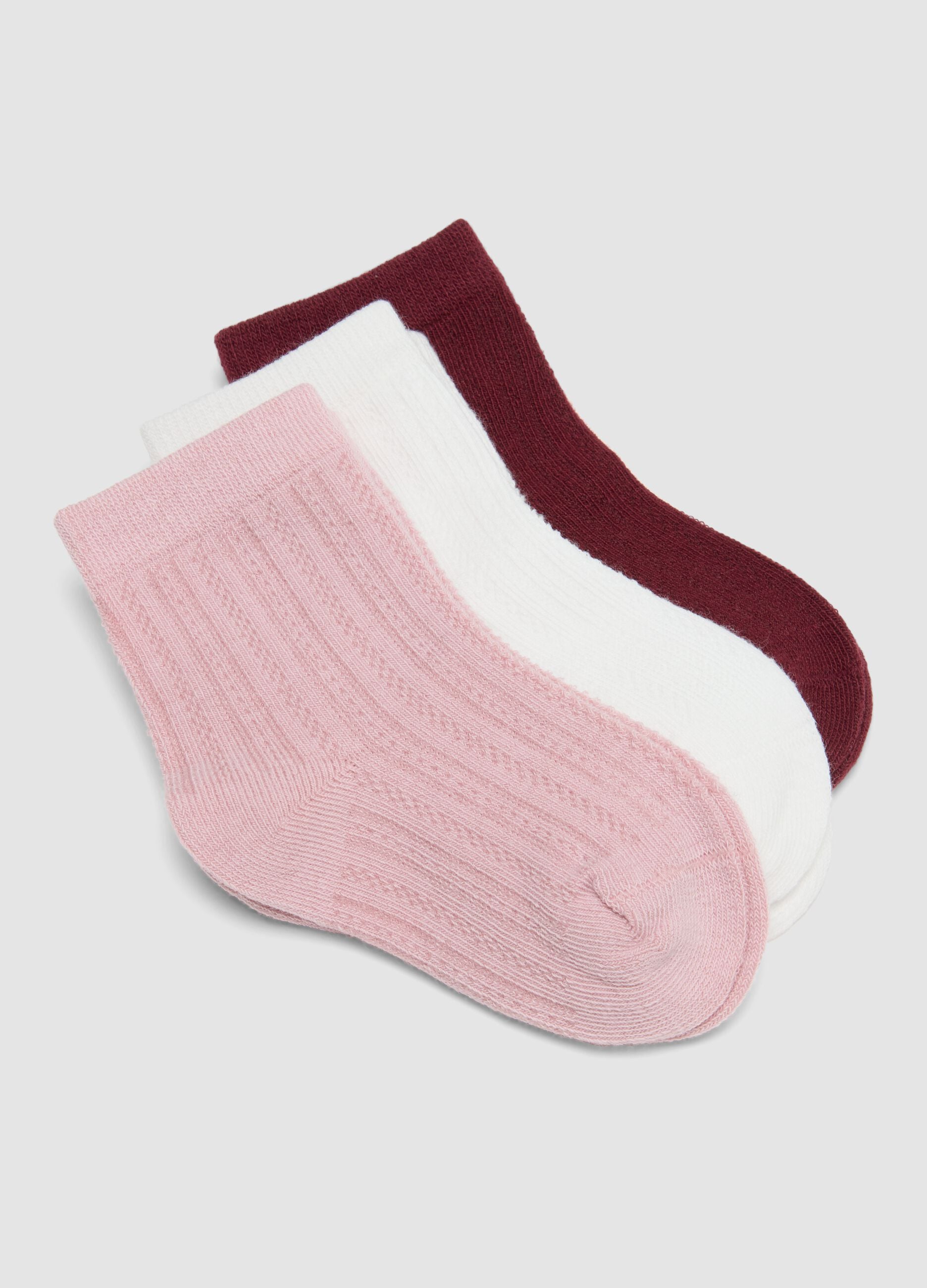 5-pack of multicolour short socks in organic stretch cotton