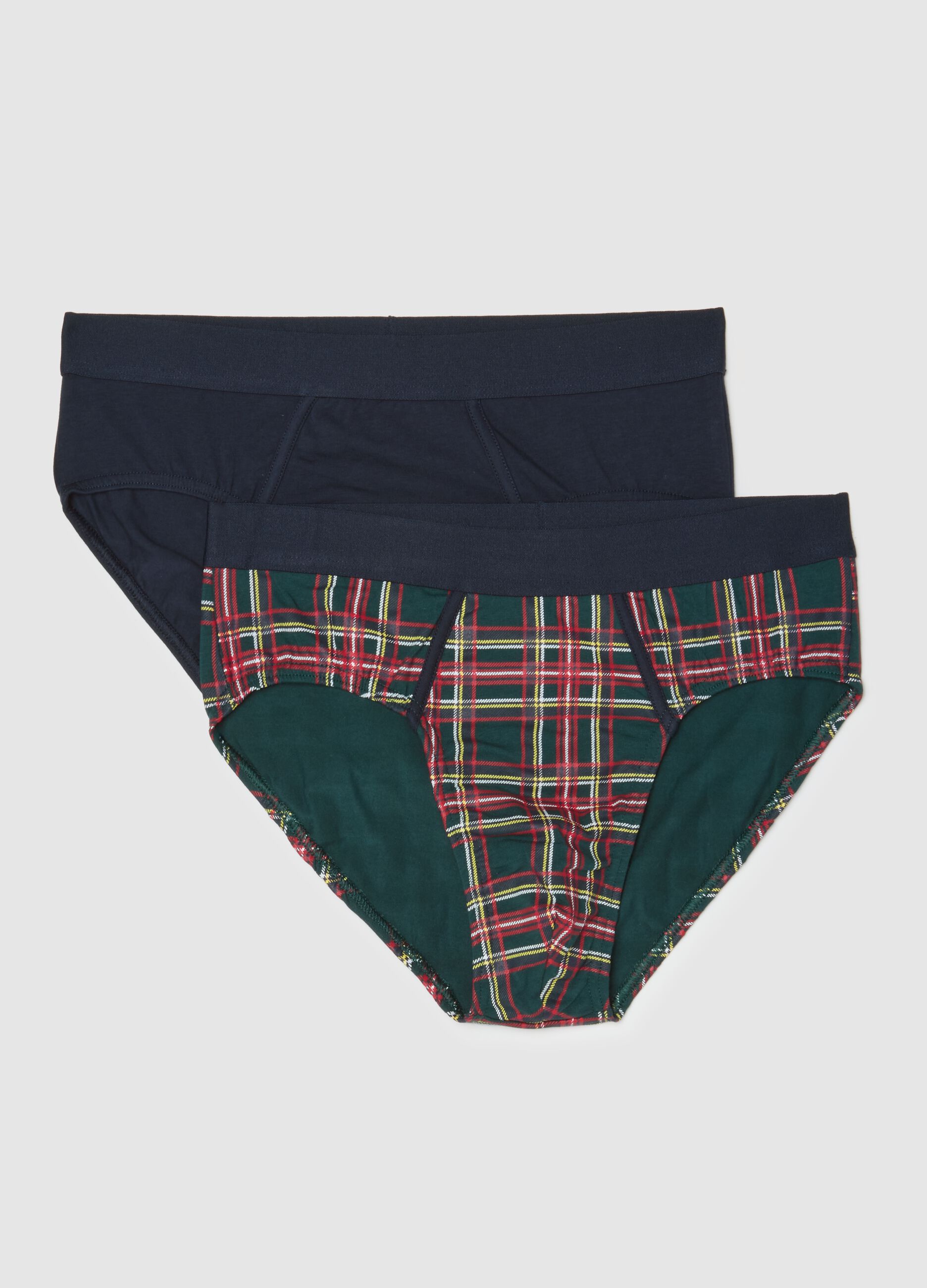 Multicoloured regular fit stretch cotton slip set