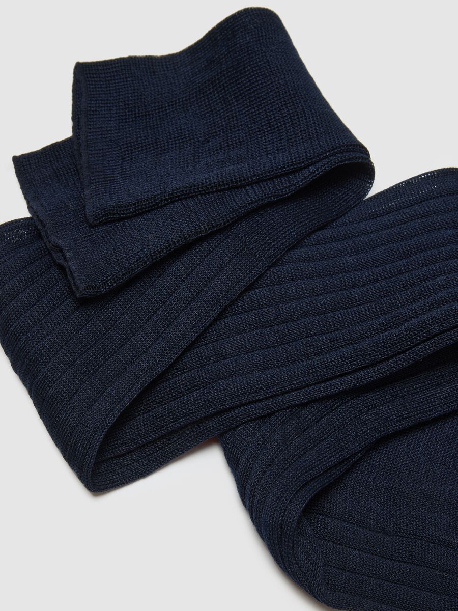 Tripack long blue cotton socks_2