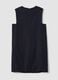 Blue sleeveless wool-blend dress, regular fit_6