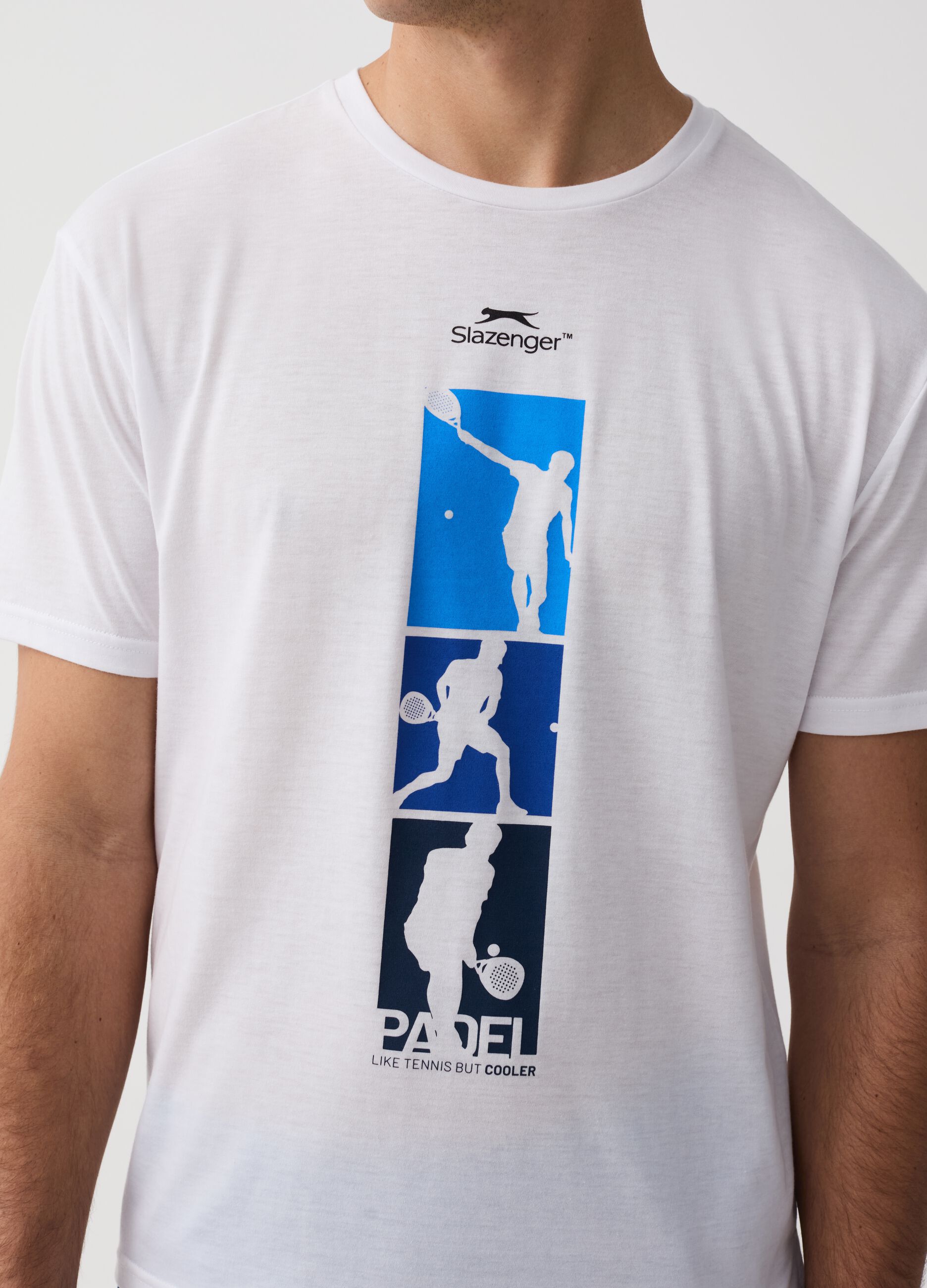 T-shirt tennis con stampa padel Slazenger