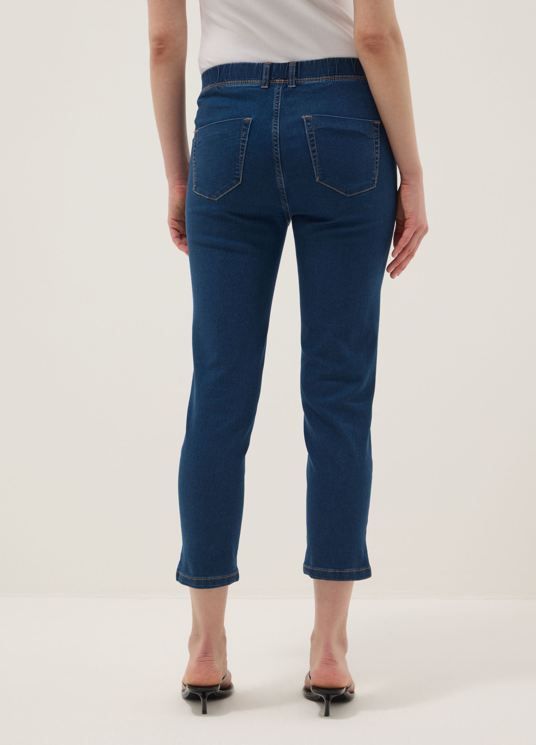 Jeans in misto cotone denim elasticizzato blu skinny fit