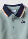Polo in cotone elasticizzato azzurra da bimbo regular fit con ricamo_2