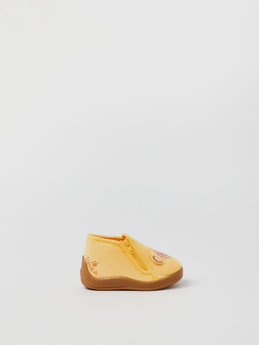 Pantofole in velour con ricamo Simba_0
