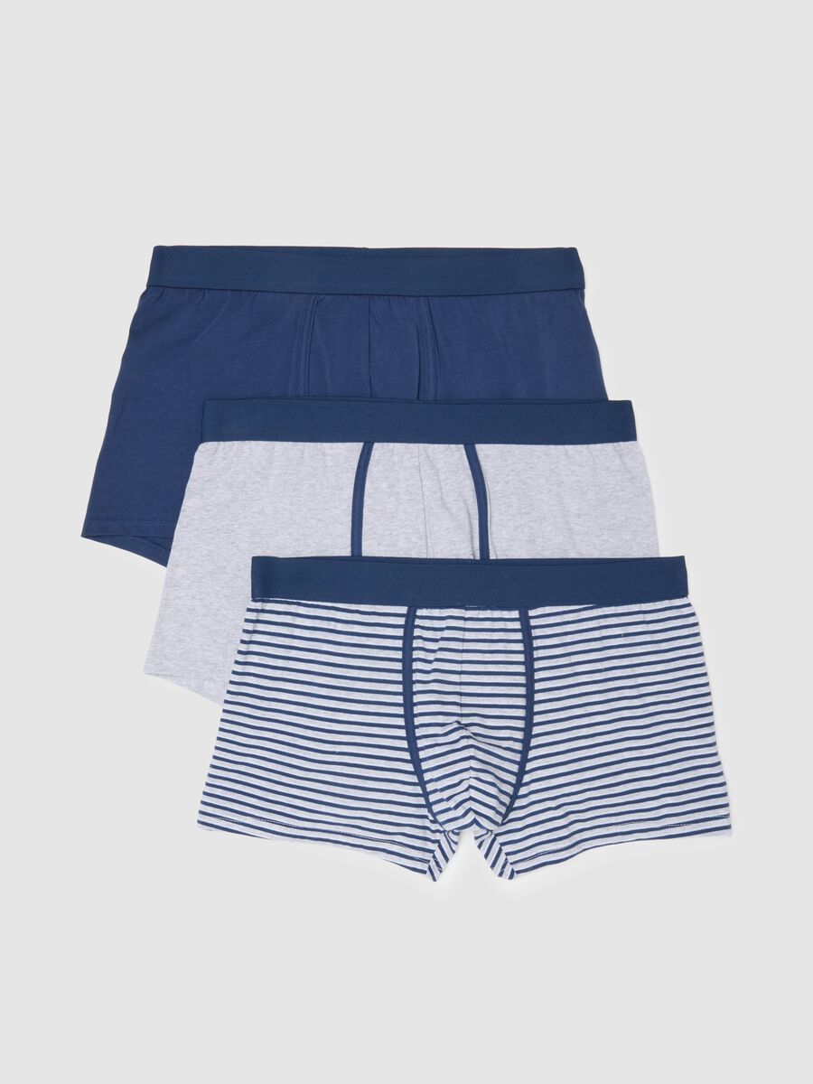 Tripack multicolour stretch cotton boxer shorts regular fit_4