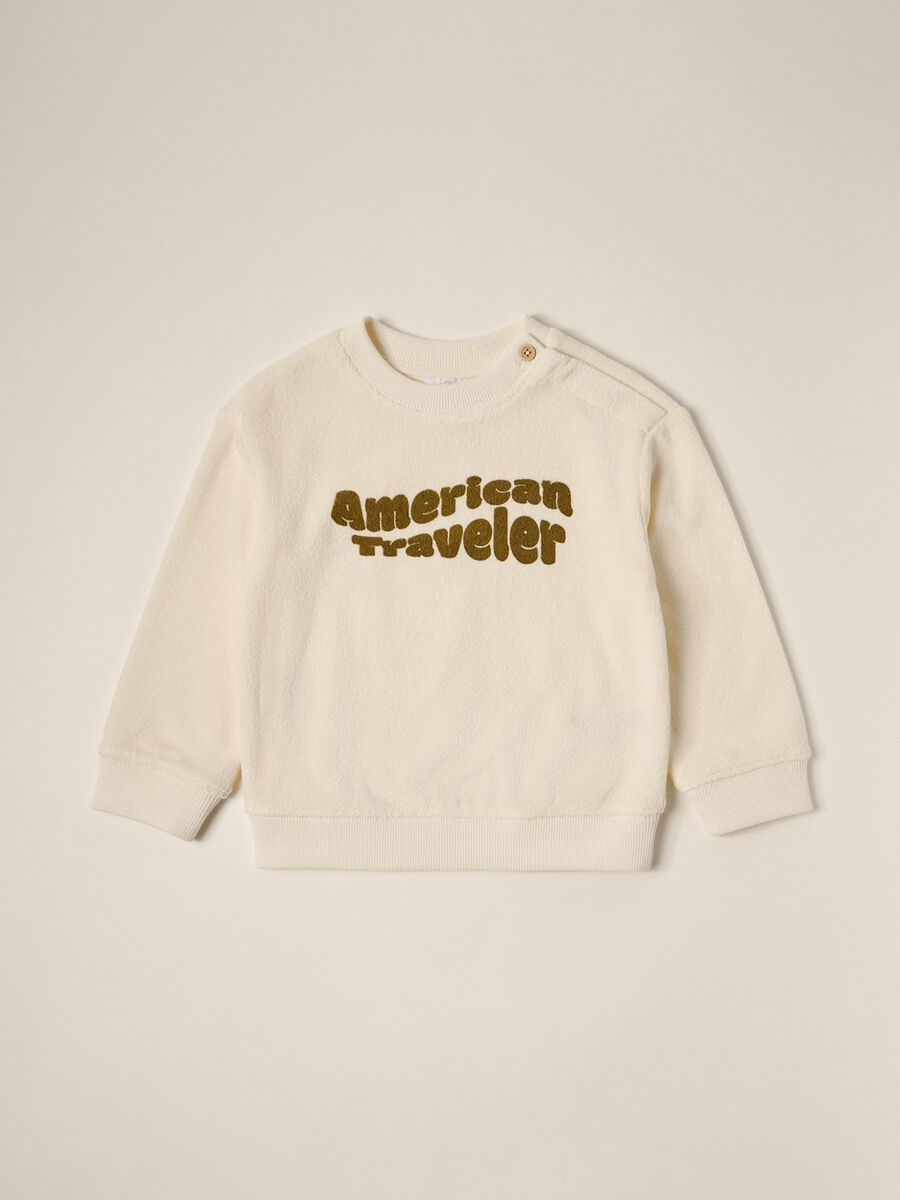 IANA newborn boy sweatshirt in cotton blend_0