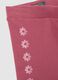 Girls' Pink Cotton Blend Skinny Fit Leggings_2