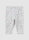 Baby Girl's Slim Fit Multicolour Pure Cotton Leggings_0