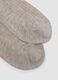 Beige long stretch viscose blend socks_2