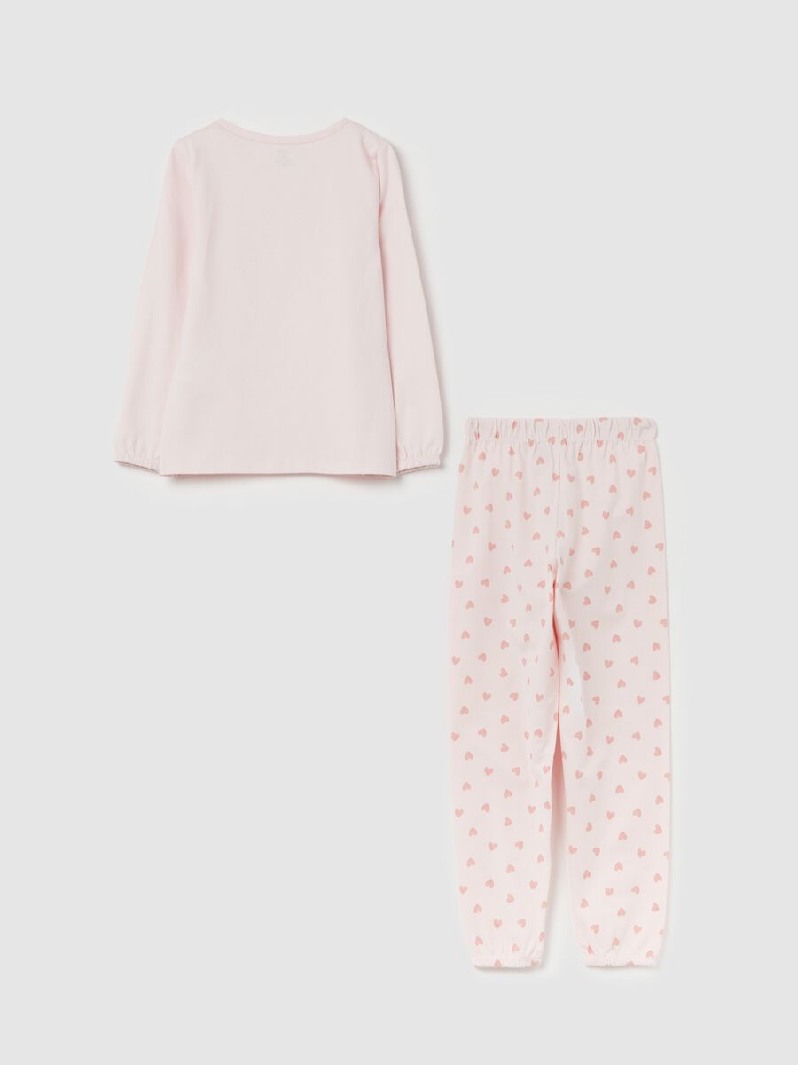 Organic cotton pyjamas with girl puppy print_1