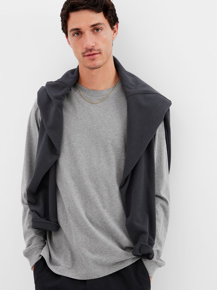 Long-sleeved T-shirt in organic cotton._0