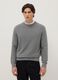 Grey crew neck pure cotton jumper in regular fit_0