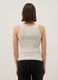 White viscose blend fitted tank top_2