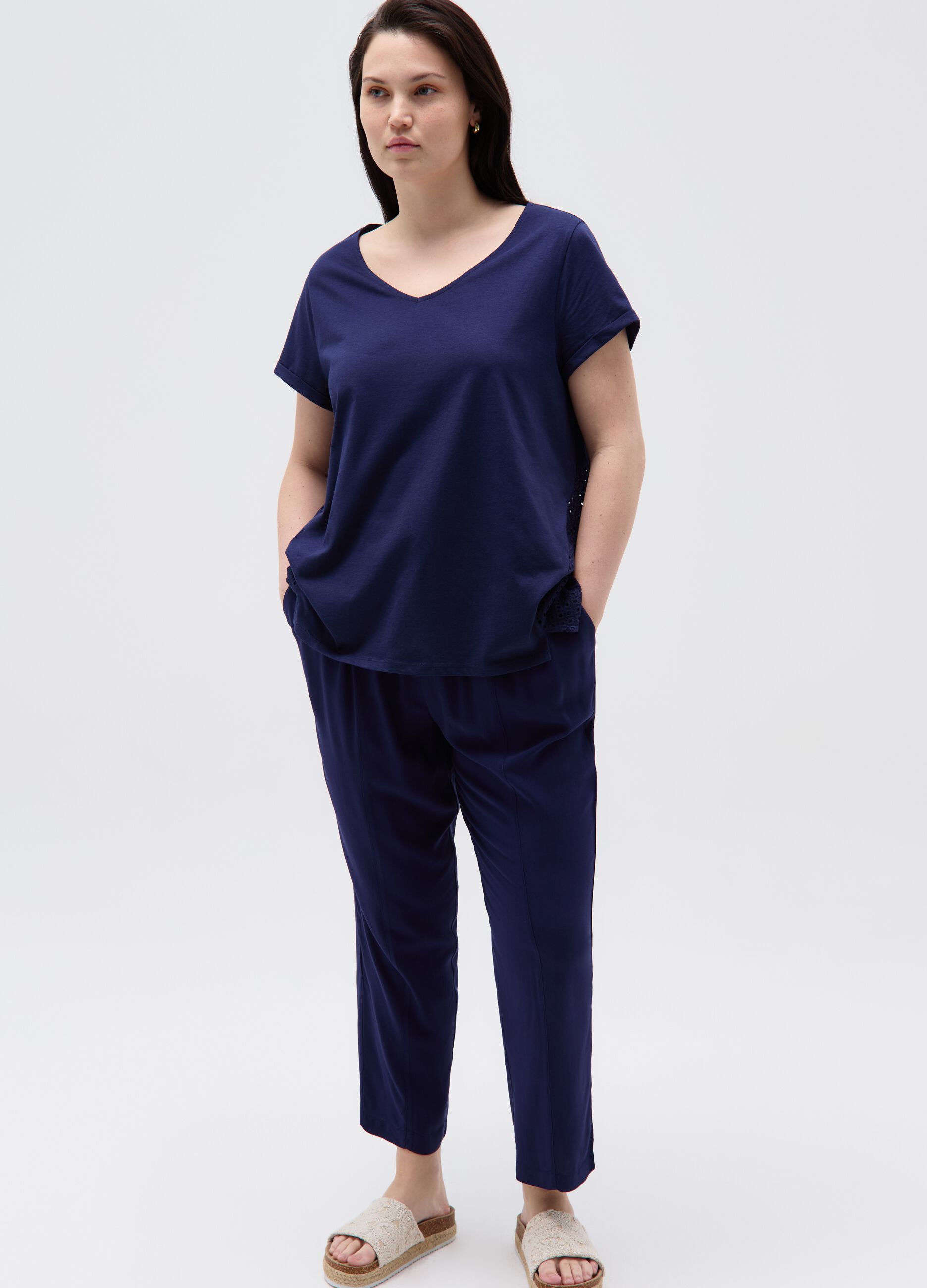 Ovs Joggers crop con coulisse Curvy