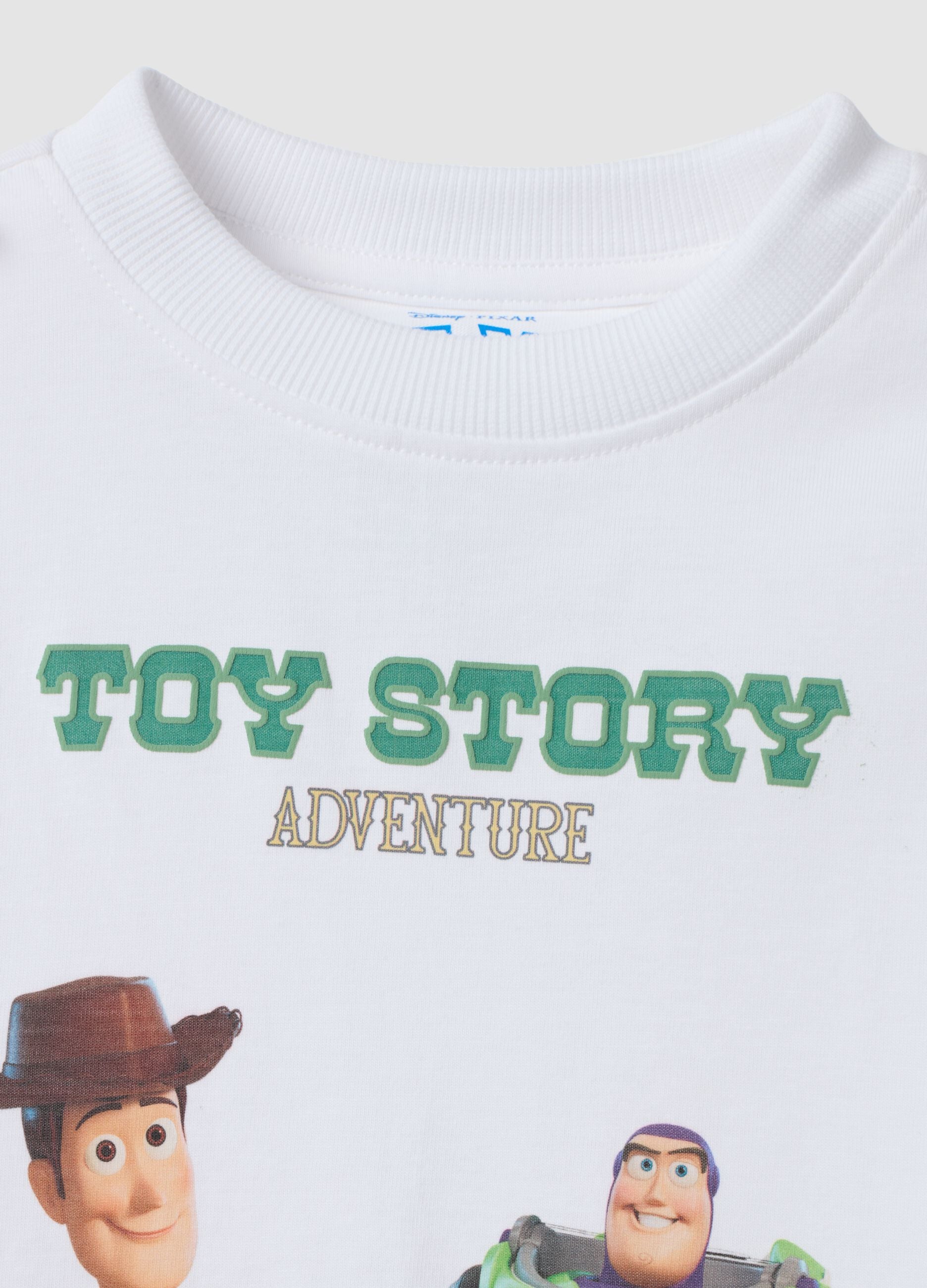 T-shirt bianca in puro cotone con stampa Toy Story per bambino