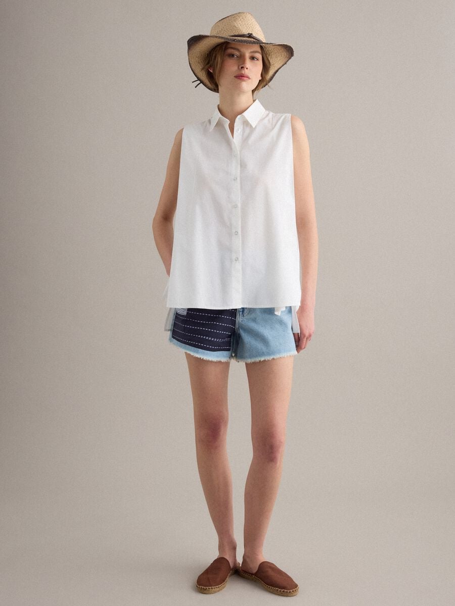 White pure-cotton shirt with classic collar_2