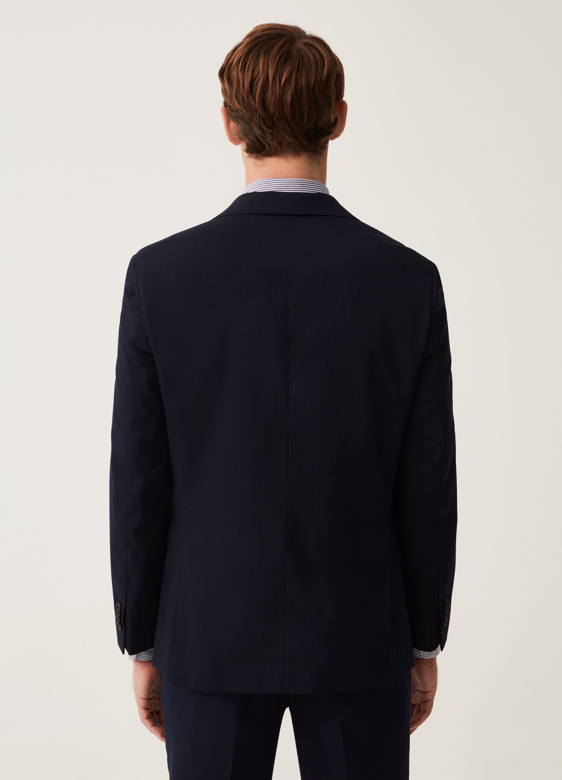 Blazer regular fit in twill blu navy_2