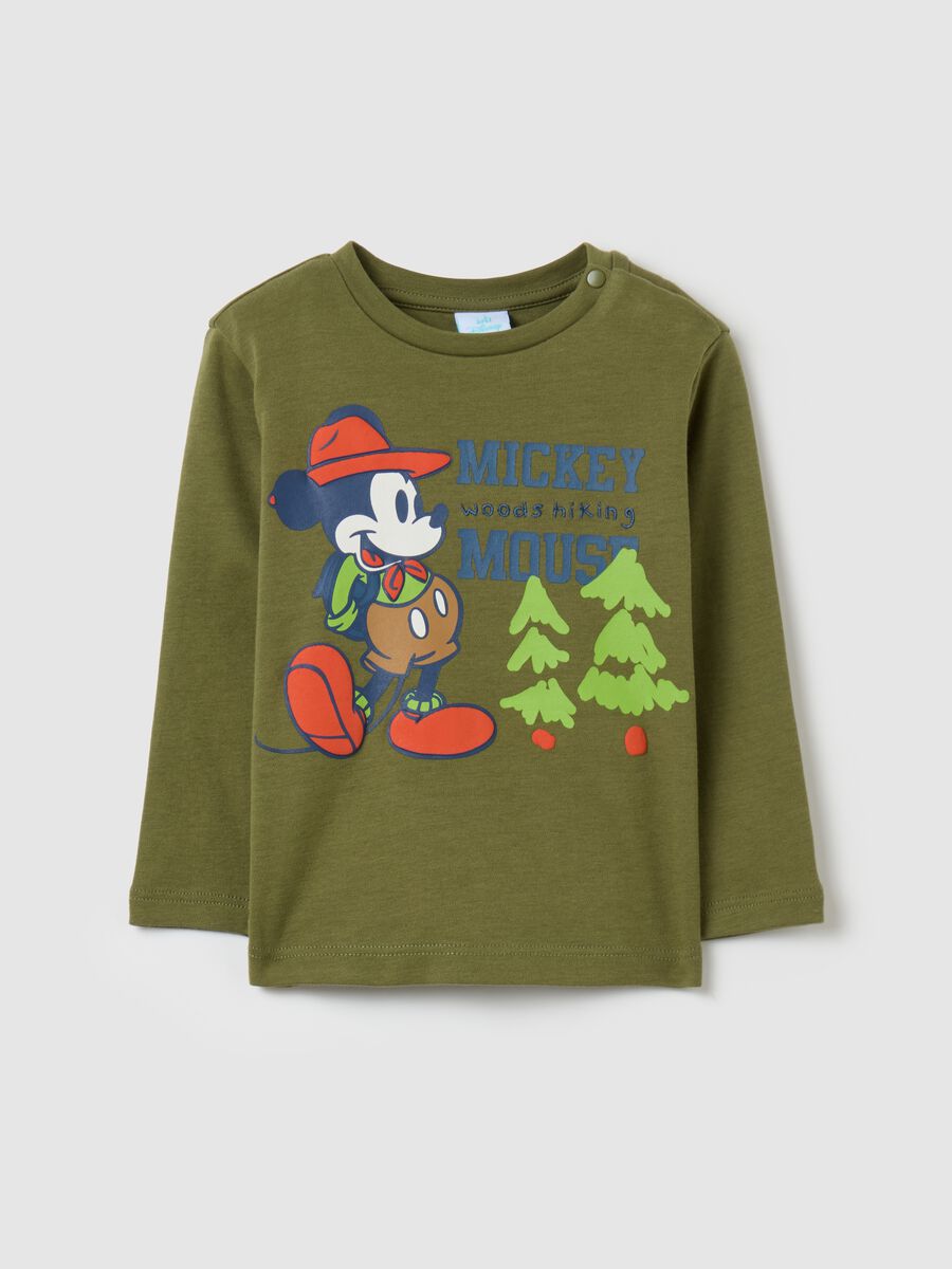 T-shirt in cotone con stampa Topolino montanaro_0