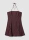 Brown polka-dot dress in a viscose blend_0