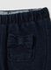 Baby Girls' Blue Cotton Blend Regular Fit Trousers with Bows_2