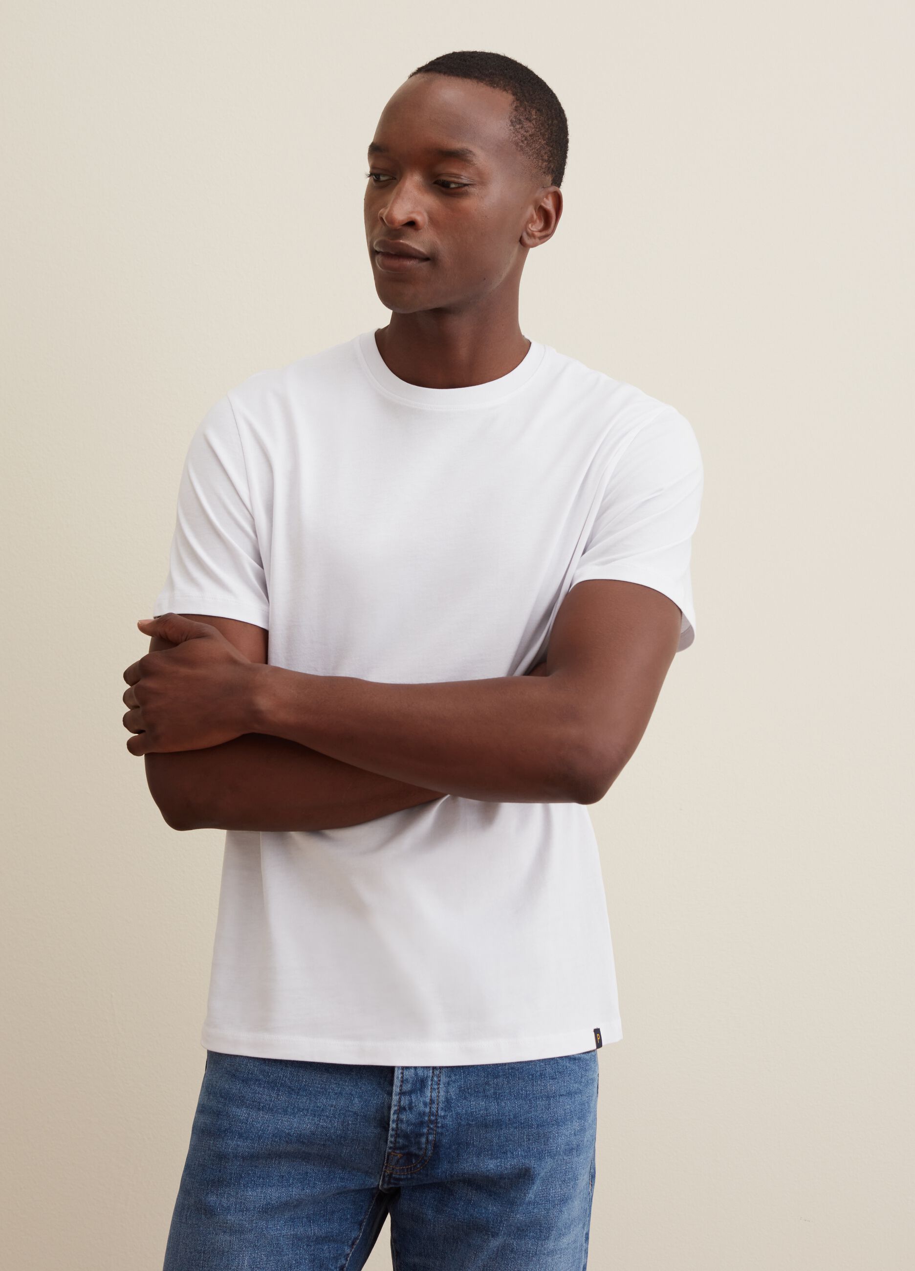 T-shirt in cotone Supima con scollo rotondo_1
