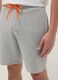 Grey shorts with orange drawstring_3