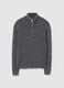 Half-Zip Ribbed Knit Vintage Grey_6