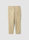 Pantaloni cargo beige in cotone elasticizzato slim fit_7