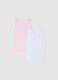 Girls' twin pack vests in pure multicoloured cotton regular fit_1