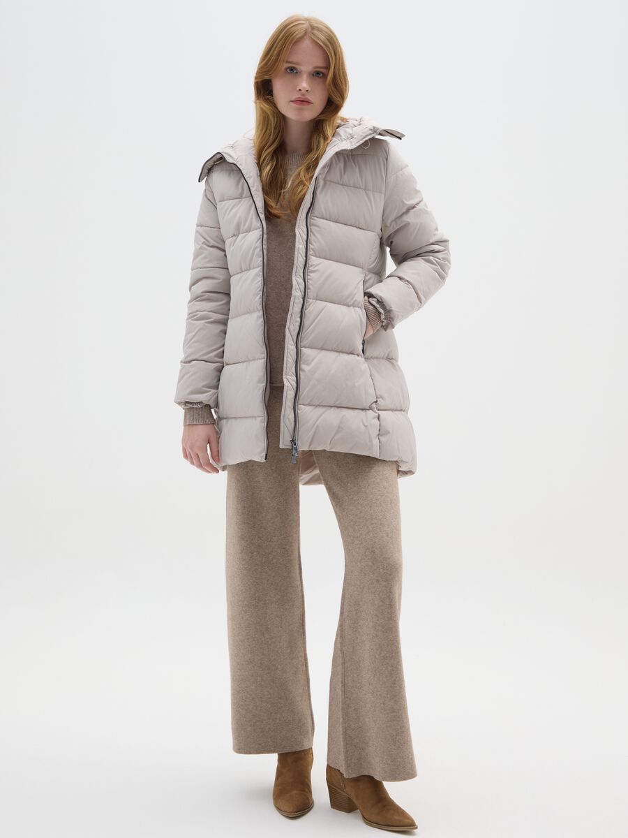 Giacca imbottita beige regular fit_1