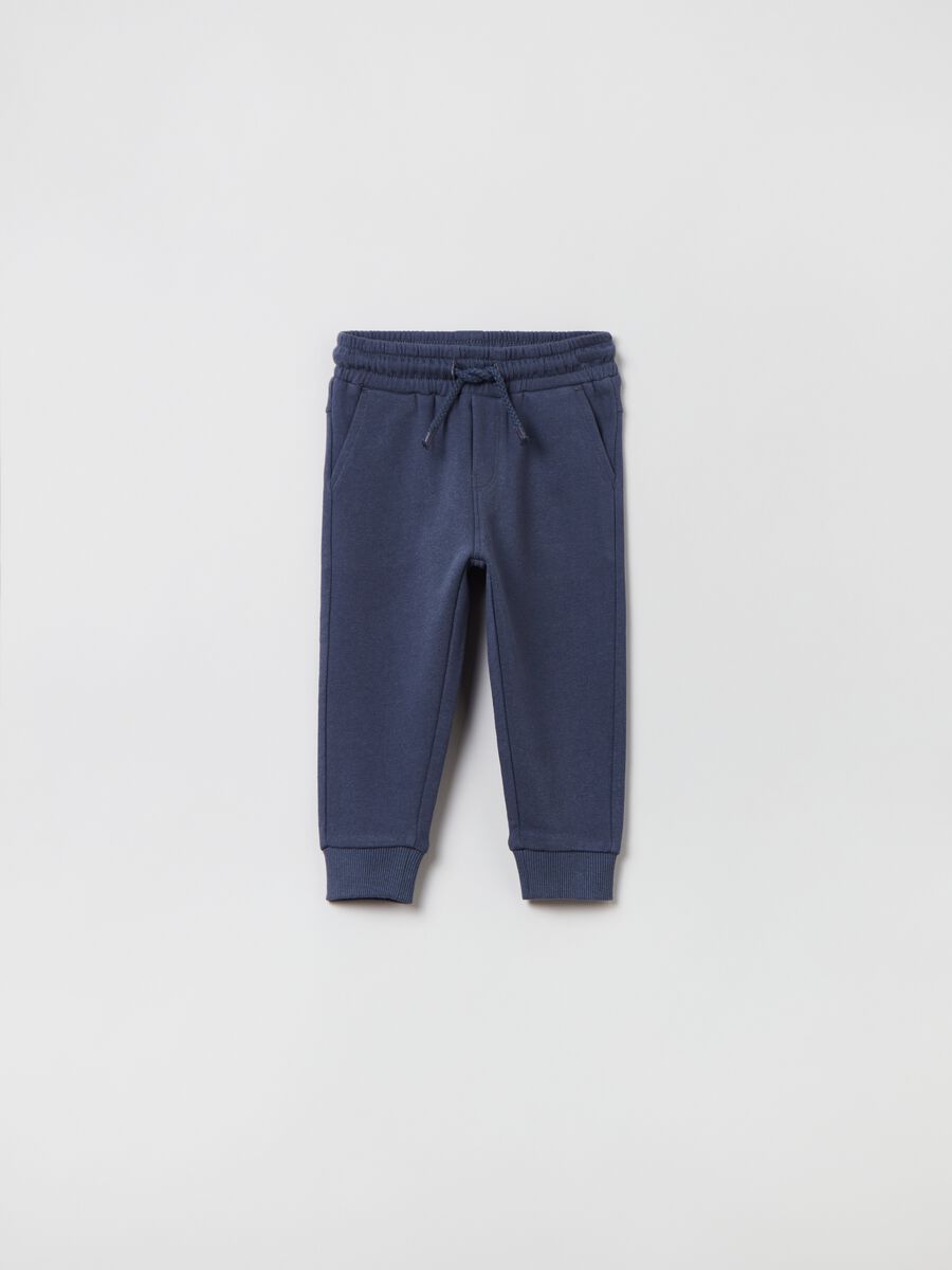 Joggers in felpa con coulisse_0