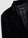 Slim fit black velvet blazer_5