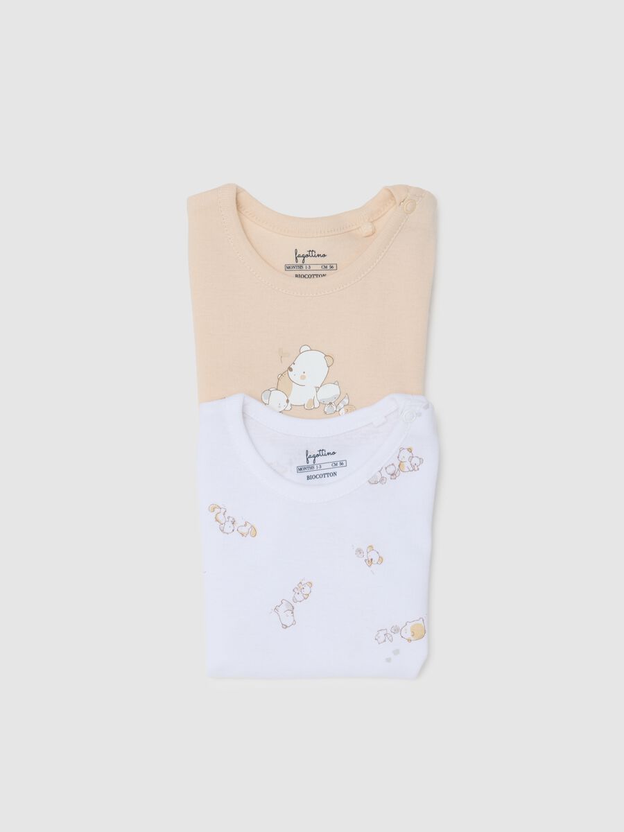 Multicolour newborn bodysuit twin-pack in pure cotton_2