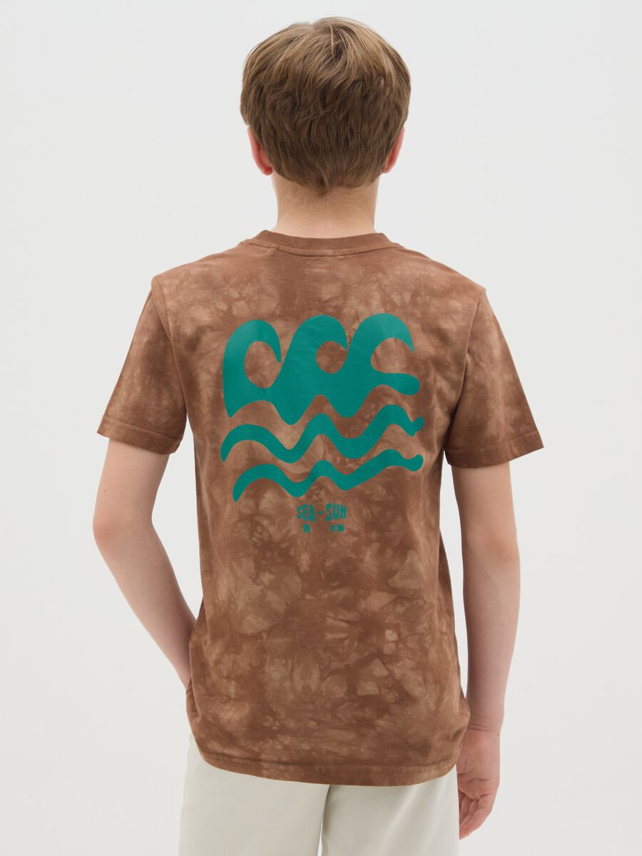 Boys' pure cotton regular fit brown T-shirt_2