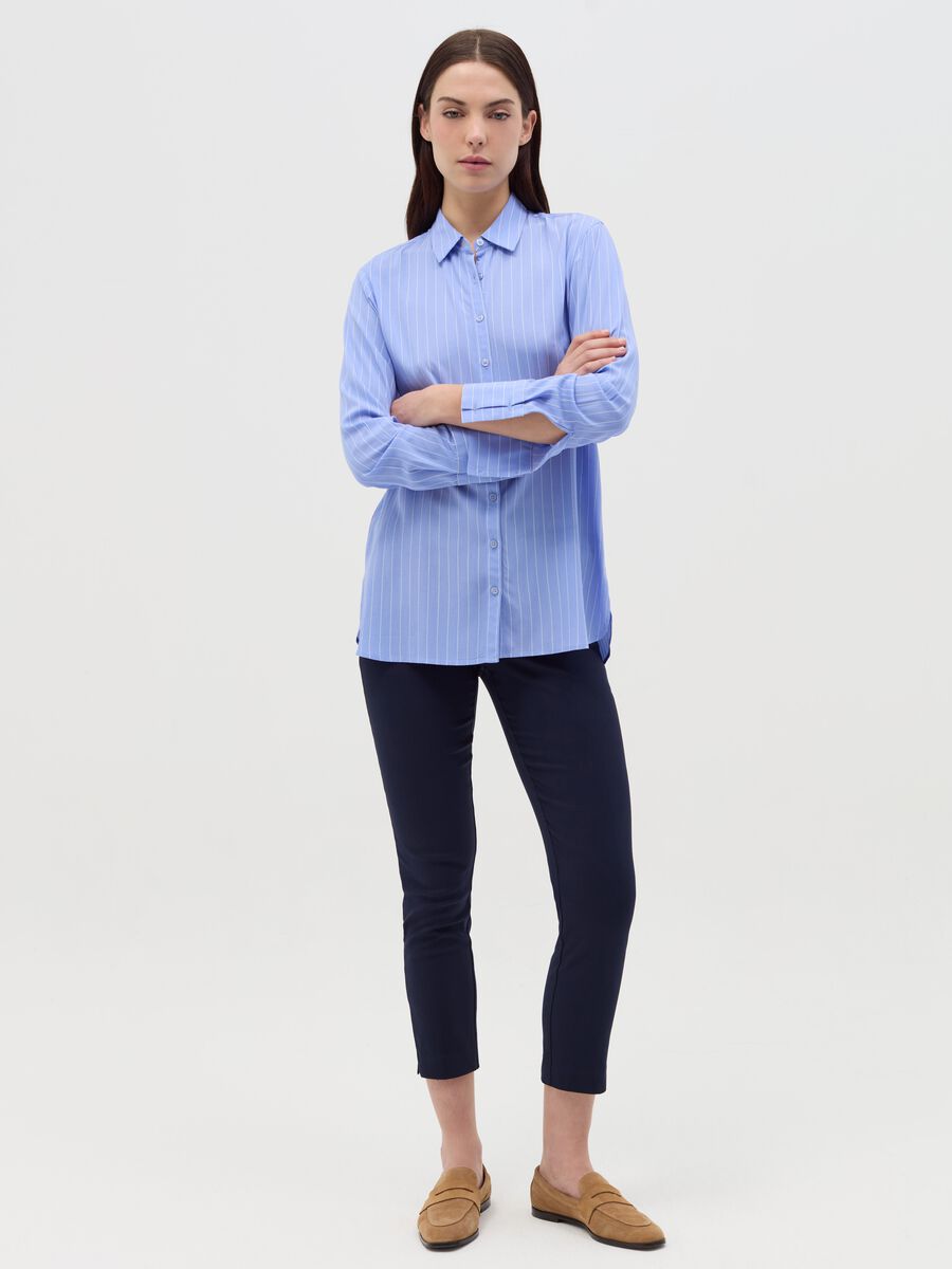 Slim-fit ankle-length chinos_0