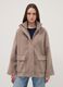 Beige regular-fit jacket with high neck and patch pockets_2