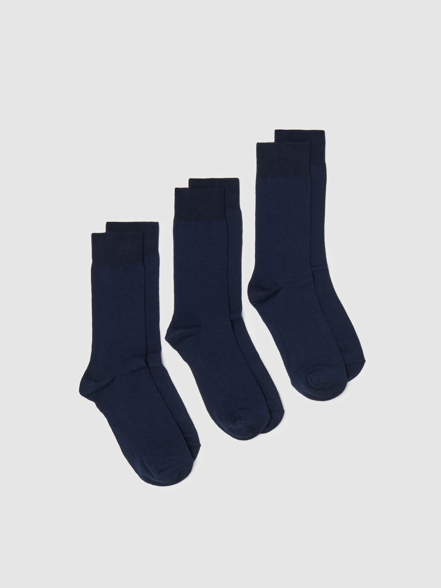 Three-pair pack short socks in organic cotton_0