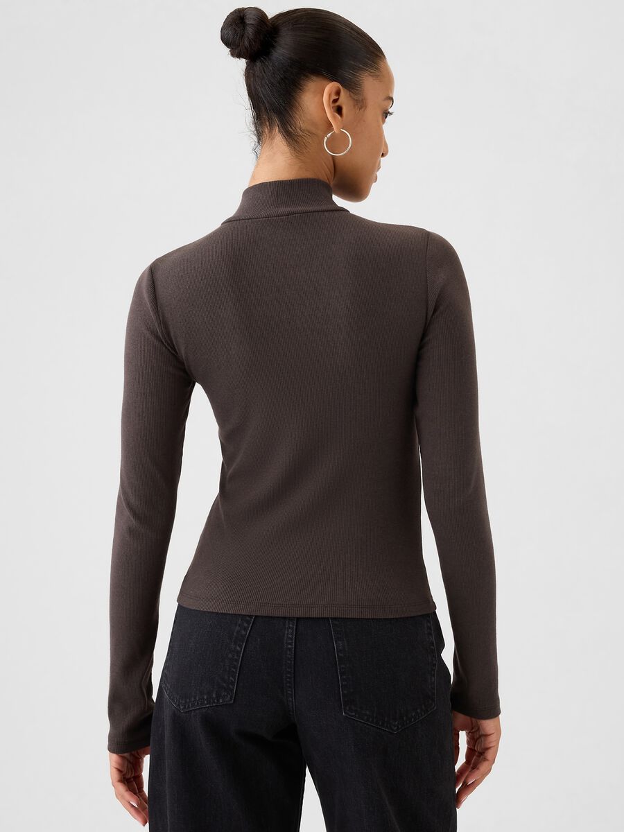 Ribbed T-shirt in stretch modal and cotton_2