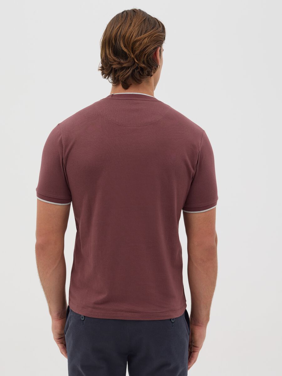 Brown fitted T-shirt in cotton_2