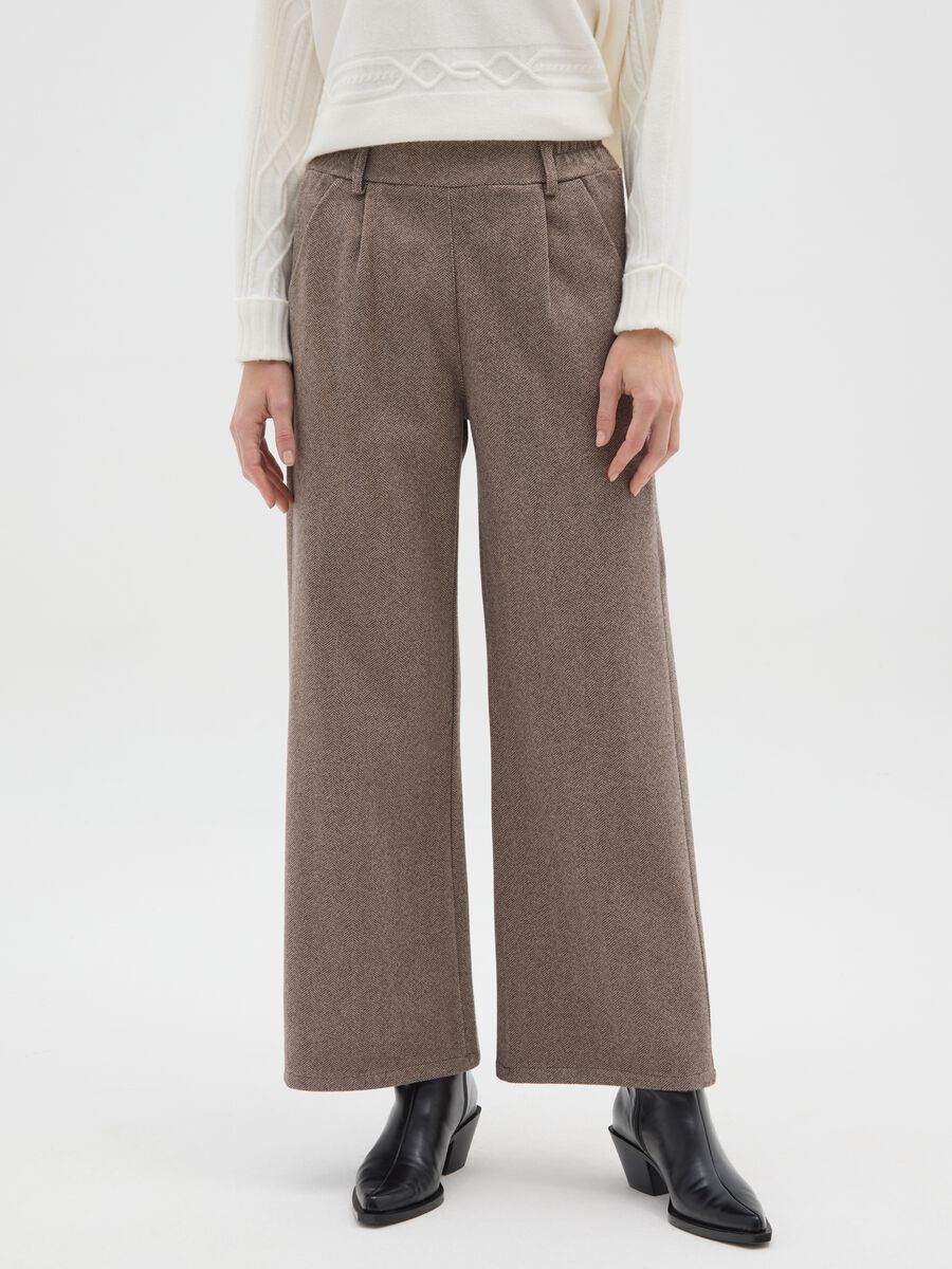 Brown regular fit trousers_1