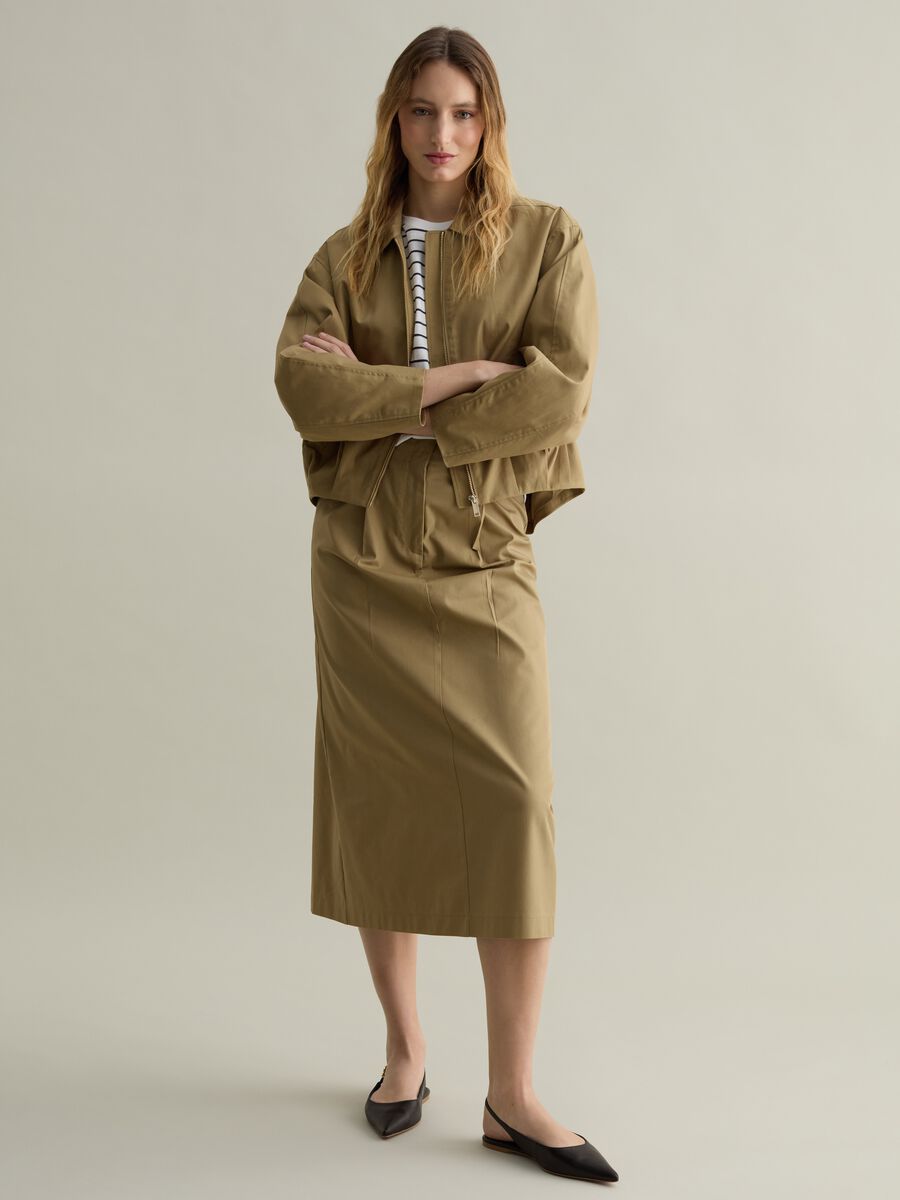 Midi skirt with pleats_0
