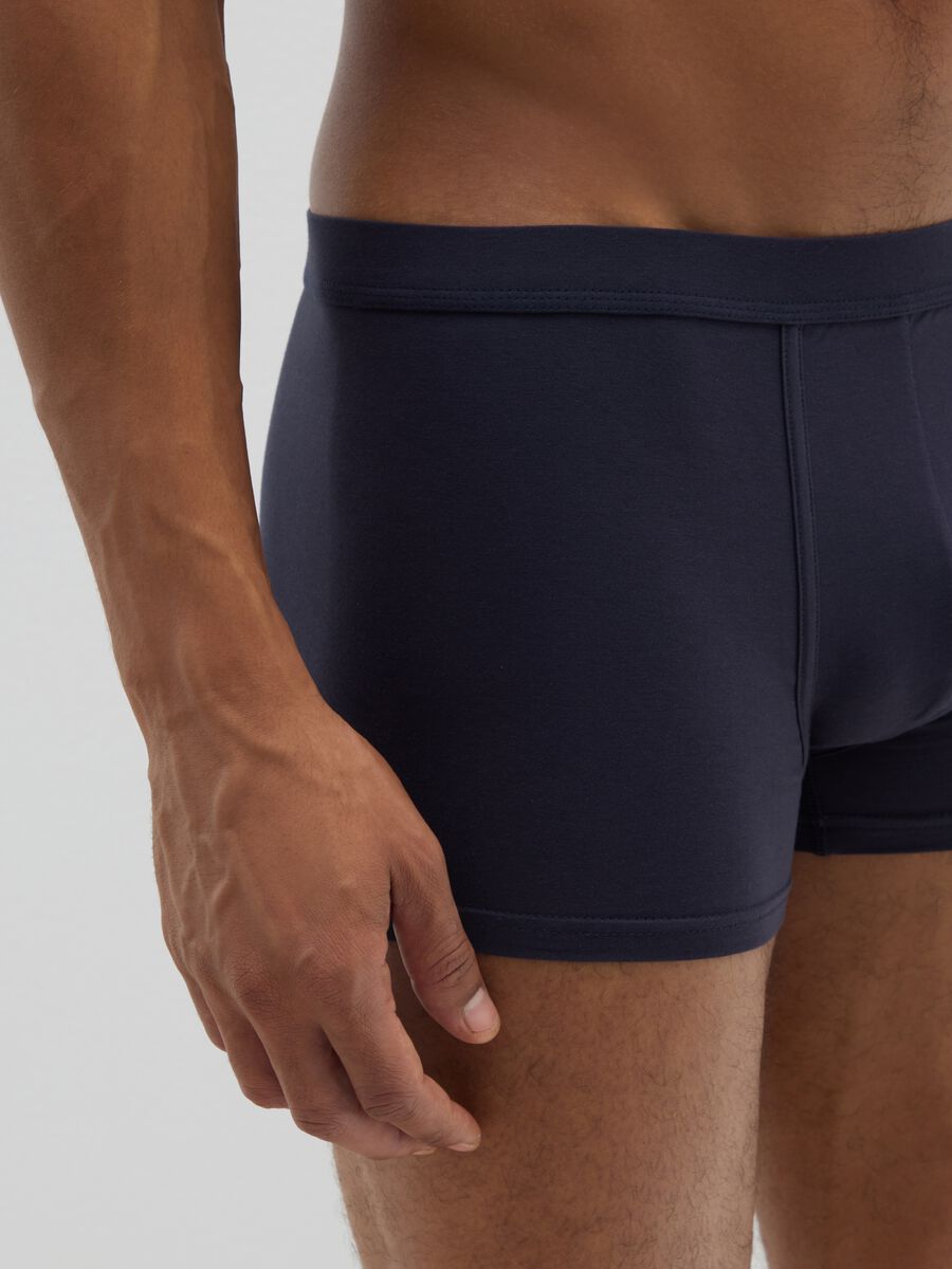 Bipack di boxer in cotone elasticizzato blu_3