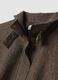 Brown regular zip-up jacket with herringbone pattern_1