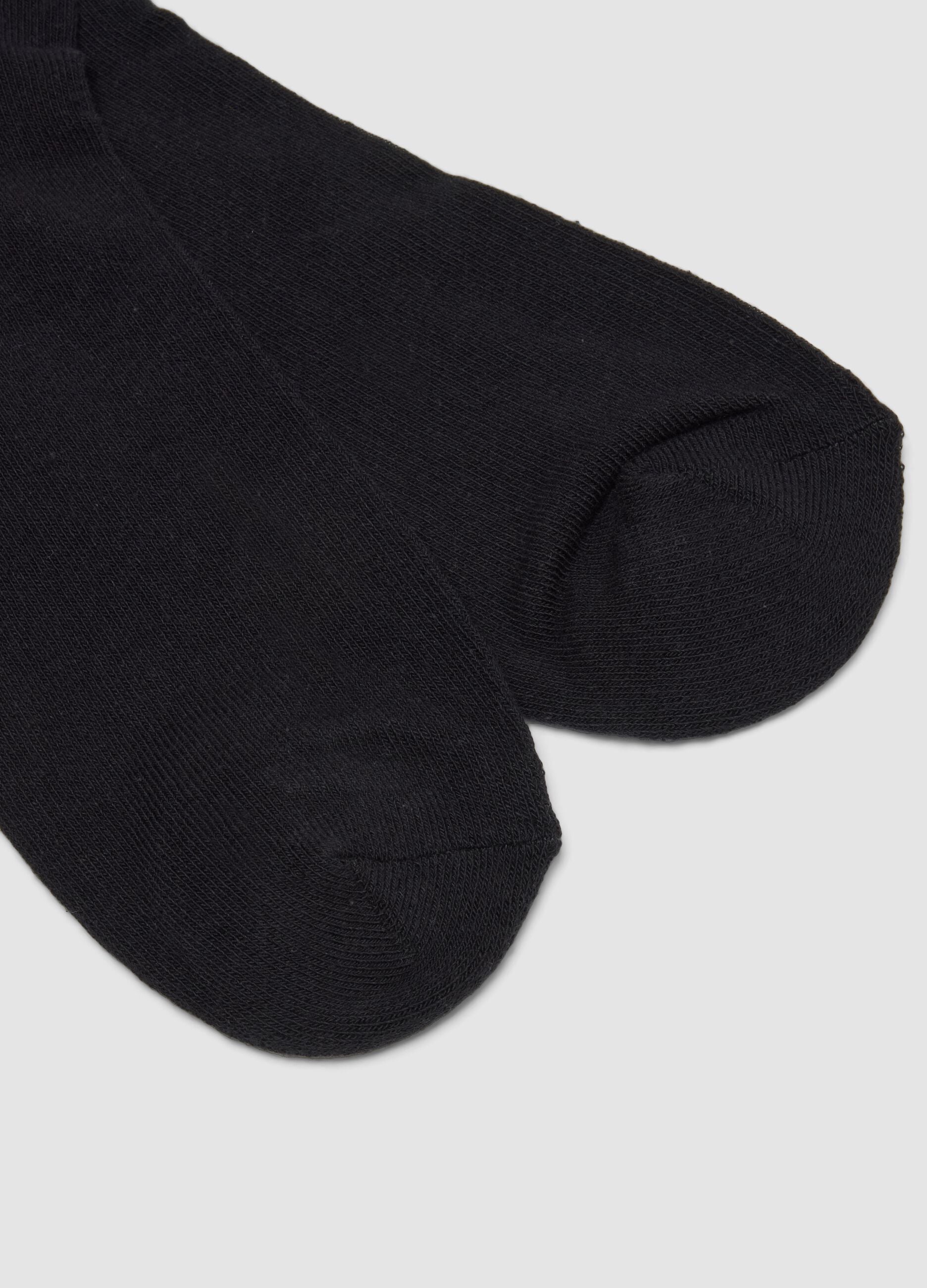 3-pack of black organic cotton ankle sports socks